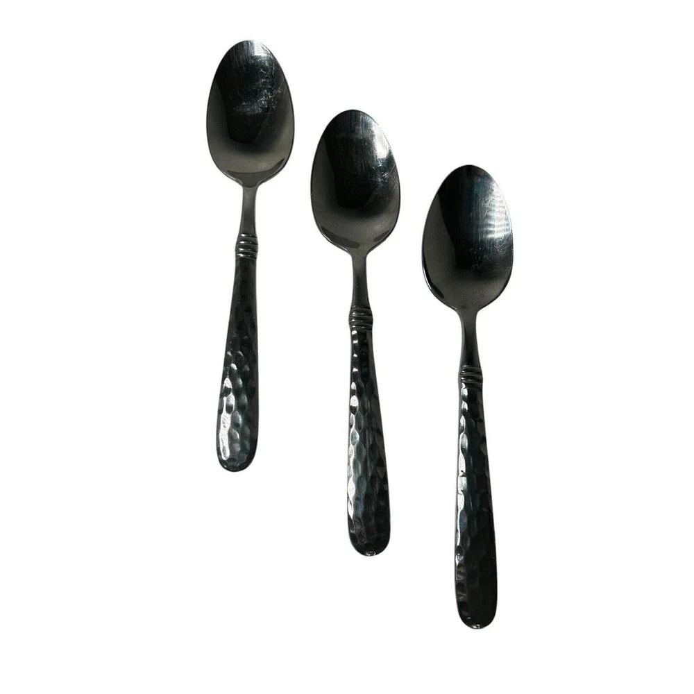 CAMBRIDGE MAJESTY HAMMERED STAINLESS FLATWARE SERVING SPOON- Hard To Find